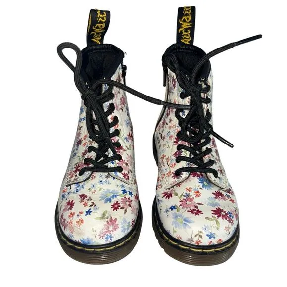 Dr. Marten's Girls Brooklee Floral Boots Size US 8