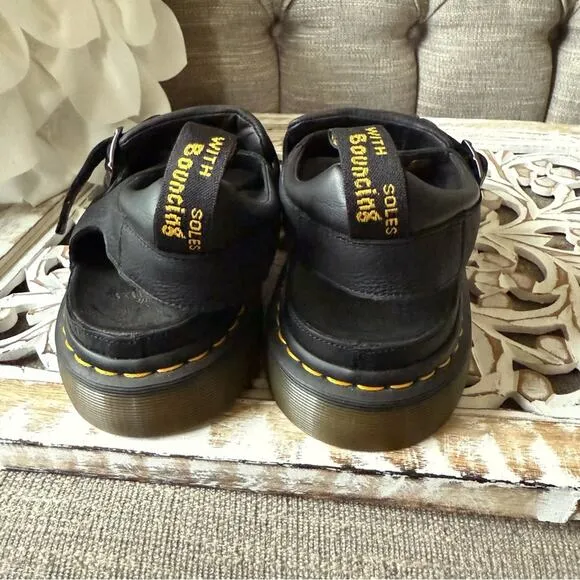 Dr. Martens Hayden Black Leather Sandals Shoes Men’s 11