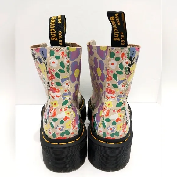 Dr Martens Sinclair Floral Mash‎ Up Platform Boots, NEW, Size 5|EUR 36