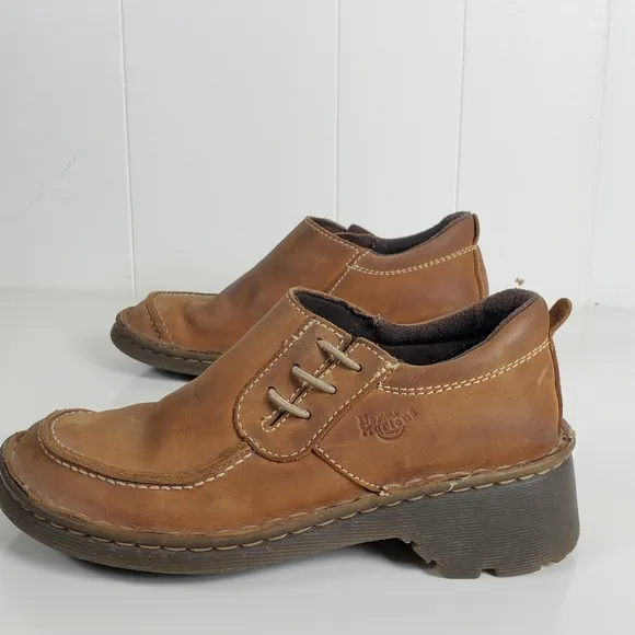 Dr Martens size 5 brown slip on healed moccasin