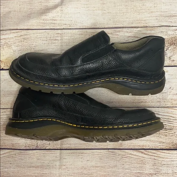 Dr. Martens Slip One ShoesS black leather. Size 10