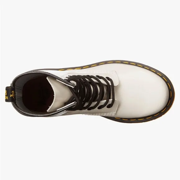 Dr. Martens White 1460 W Smooth Leather Lace Up Boots