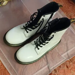 Dr. Martens White Leather Boots