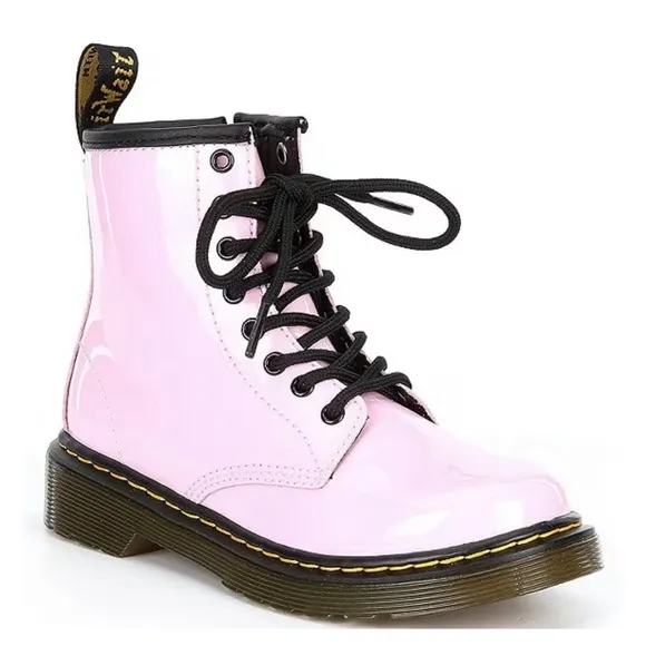 Dr. Martens Youth Sz 2 Girls' 1460 Patent Leather Boots (Youth). Like new. Pink