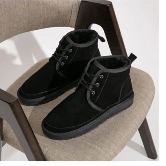 Dream Pairs Men's Winter Boots Suede Snow Boot Leather Mid-Calf Shoes sz Size 12