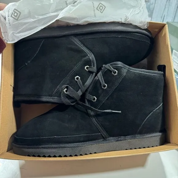 Dream Pairs Men's Winter Boots Suede Snow Boot Leather Mid-Calf Shoes sz Size 12