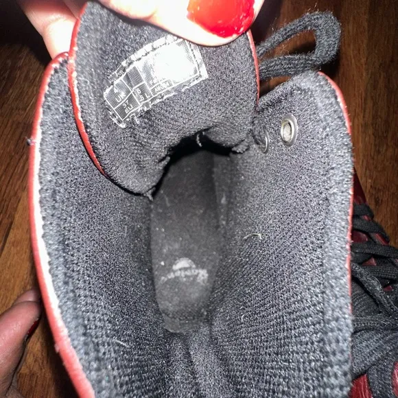Dr.Marteen Red and Black High-Top Sneakers