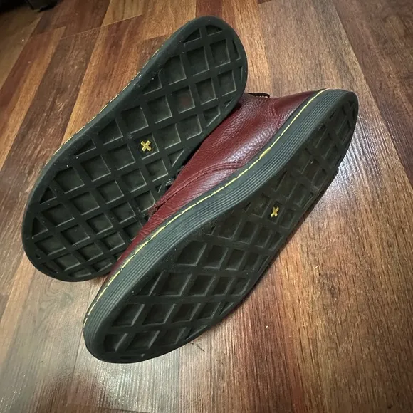 Dr.Marteen Red and Black High-Top Sneakers