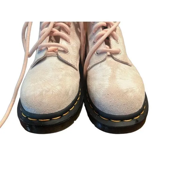 Dr Martens Pascal Tie Dye Women's Size 5 US 1460 Pink White Suede Leather Boot