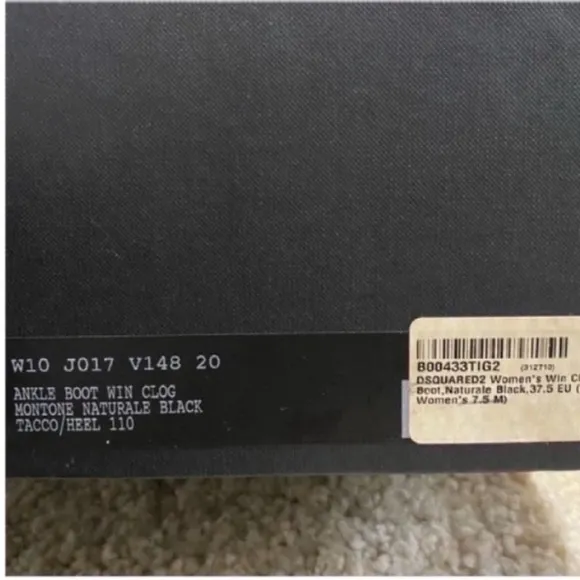 DSquared2 Black Boots Size 37.5 DSquared2 Black Booties DSquared2 Clog Boots