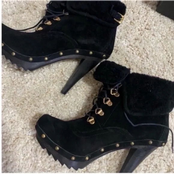 DSquared2 Black Boots Size 37.5 DSquared2 Black Booties DSquared2 Clog Boots