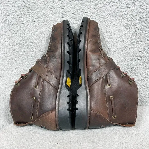 Duck Head Strap Buckle Boots Mens Size 11 M Brown Leather Made in Brazil
