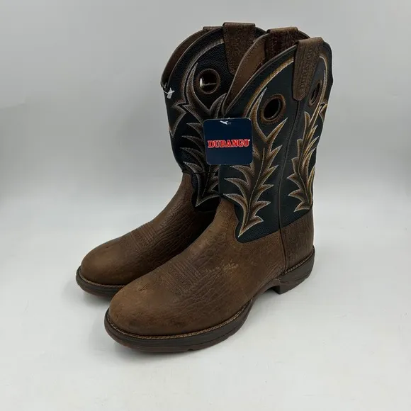 durango mens 11.5M oak bark midnight round‎ soft toe cowboy boots DDB428 NWT