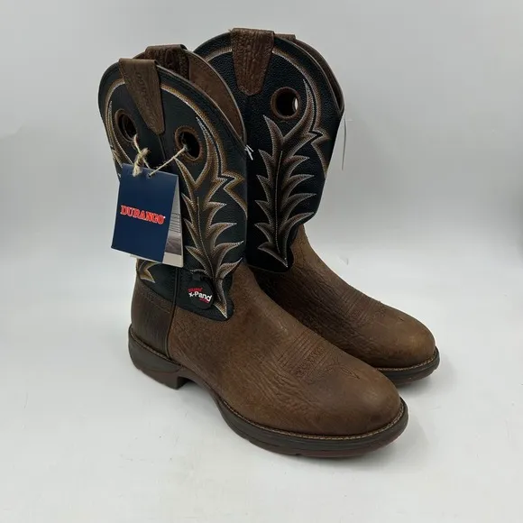 durango mens 11.5M oak bark midnight round‎ soft toe cowboy boots DDB428 NWT