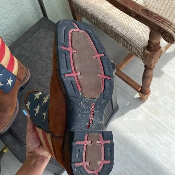 Durango Patriotic Wellington Square Toe Boots youth leather