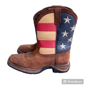 Durango Patriotic Wellington Square Toe Boots youth leather