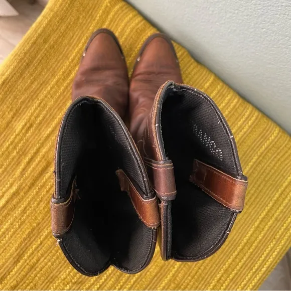 Durango | Vtg Distressed Cowboy Cowgirl Western Boots | Heeled Traditional R Toe