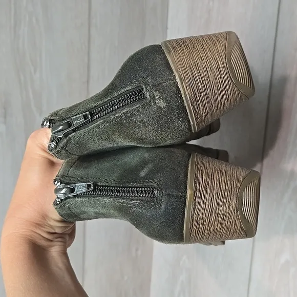 Earth Origins Women Ankle Leather Heels Boots shoes sz 11M