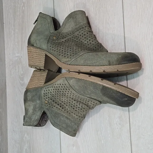 Earth Origins Women Ankle Leather Heels Boots shoes sz 11M