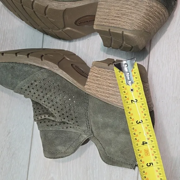 Earth Origins Women Ankle Leather Heels Boots shoes sz 11M