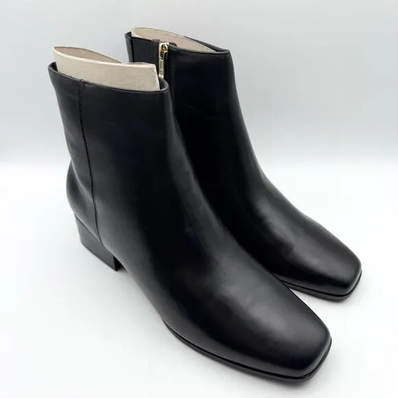 Easy Spirit Womens Sidney Boots US 11 M EU 41.5 Black Leather Ankle NIB