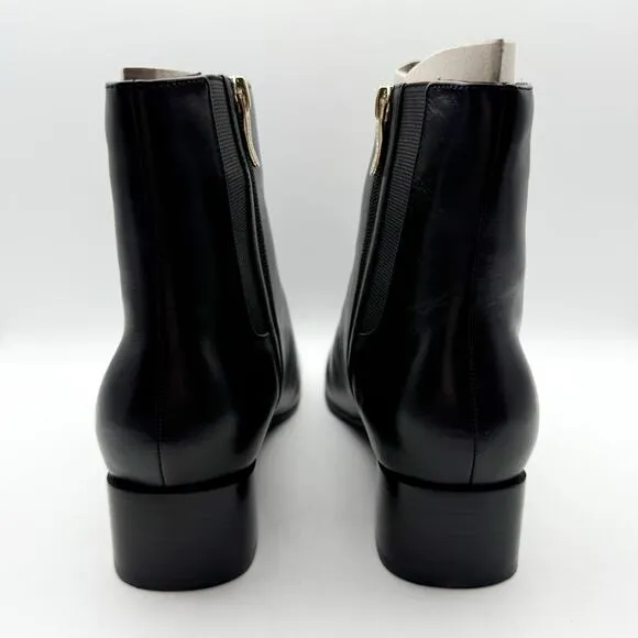 Easy Spirit Womens Sidney Boots US 11 M EU 41.5 Black Leather Ankle NIB
