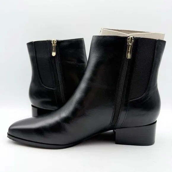 Easy Spirit Womens Sidney Boots US 11 M EU 41.5 Black Leather Ankle NIB
