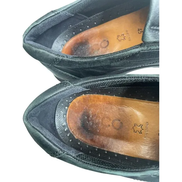ECCO 05013400101 Men’s Black Leather Helsinki Bike Toe Slip On Loafer Shoes  11