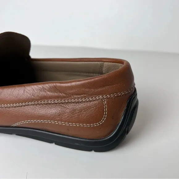 Ecco Classic Moc Men's 9-9.5 (43) Genuine Leather Brown Loafer Driving Slip On