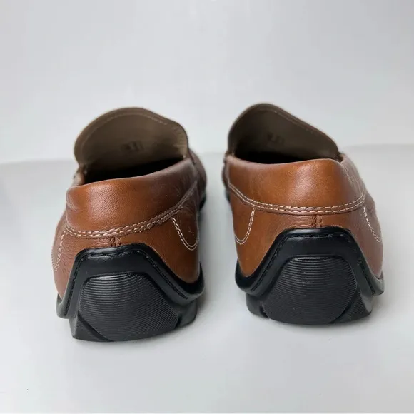 Ecco Classic Moc Men's 9-9.5 (43) Genuine Leather Brown Loafer Driving Slip On