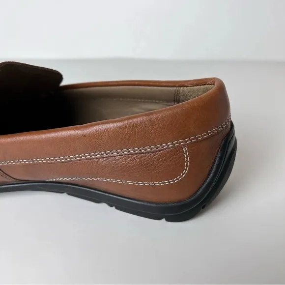 Ecco Classic Moc Men's 9-9.5 (43) Genuine Leather Brown Loafer Driving Slip On