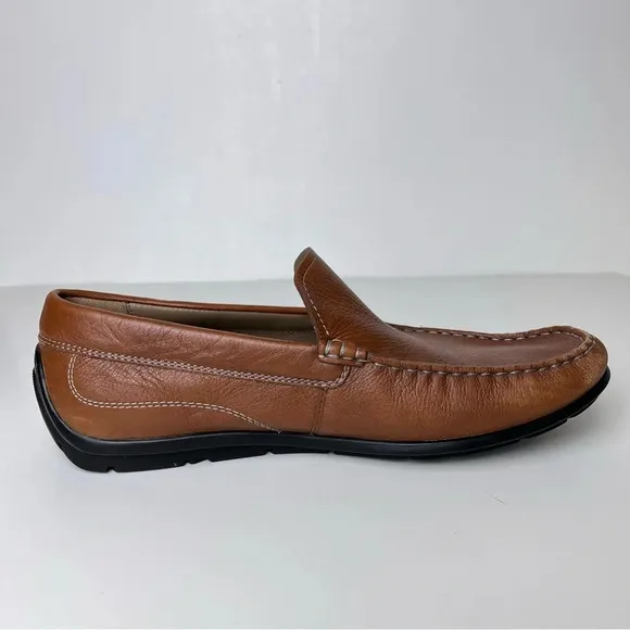 Ecco Classic Moc Men's 9-9.5 (43) Genuine Leather Brown Loafer Driving Slip On