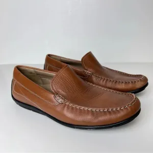 Ecco Classic Moc Men's 9-9.5 (43) Genuine Leather Brown Loafer Driving Slip On
