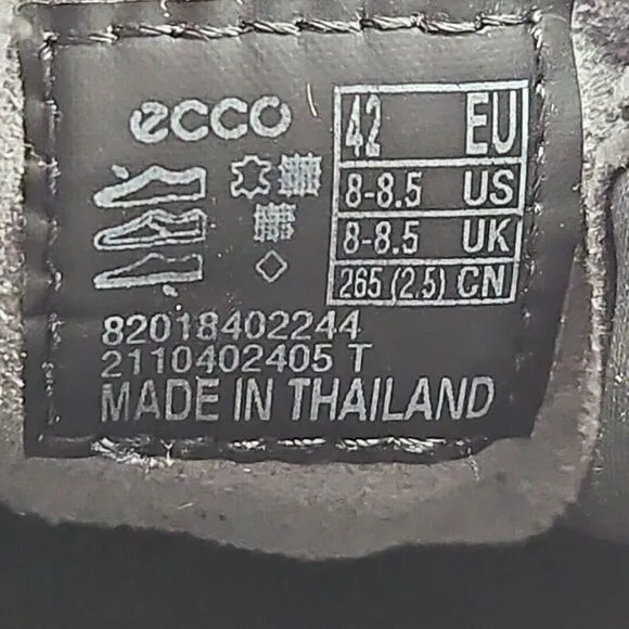 Ecco MX Low Mens Size EU 42‎ US 8-8.5 Gray Brown Nubuck Hiking Outdoor Shoes
