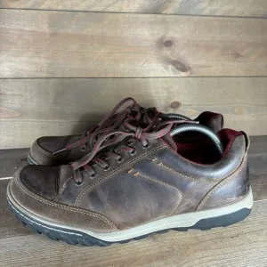 ecco urban mens size 10 shoes brown leather comfort walking sneakers
