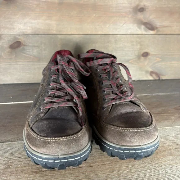 ecco urban mens size 10 shoes brown leather comfort walking sneakers