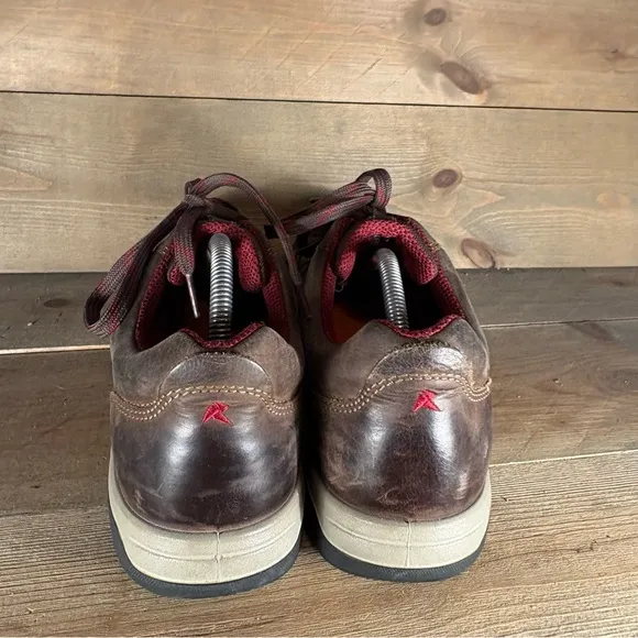 ecco urban mens size 10 shoes brown leather comfort walking sneakers