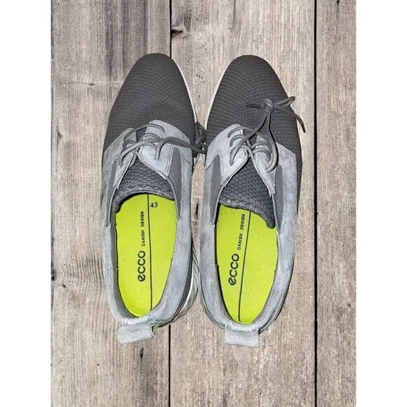 Ecco Mens St. 1 Hybrid Lite Gray Mesh Summer Derby Oxford Shoes Men’s Size 9-9.5