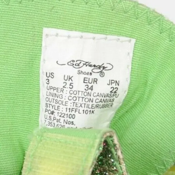Ed Hardy Sparkle Mermaid No Lace Sneaker Girls 3