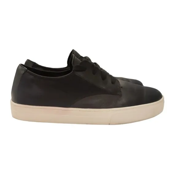 Eileen Fisher Black Soft Leather Prop Platform Lace Up Sneakers Women's Size 10