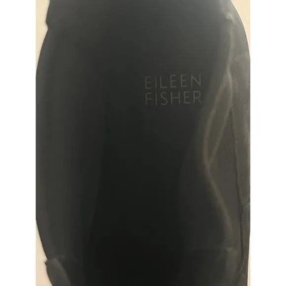 Eileen Fisher Knack Ankle Boot •7.5• Black Nubuck Leather Bootie Heel NEW $250