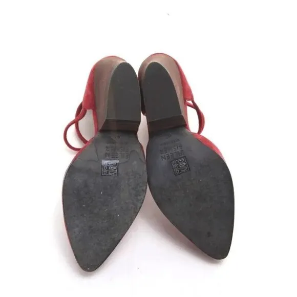 EILEEN FISHER tilda sandals shoes suede red womens strappy sz us 6.5