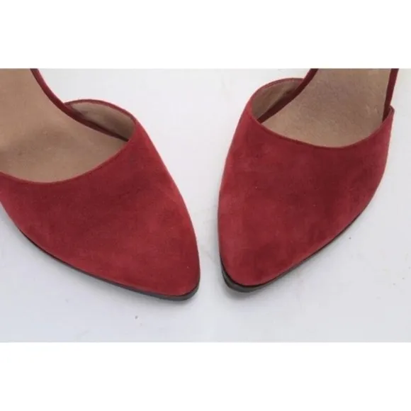 EILEEN FISHER tilda sandals shoes suede red womens strappy sz us 6.5