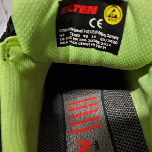 Elten Safety Toe Work Shoes Men's 8.5 EUR 42 Boa Lace Oil Fuel Resistant Boots