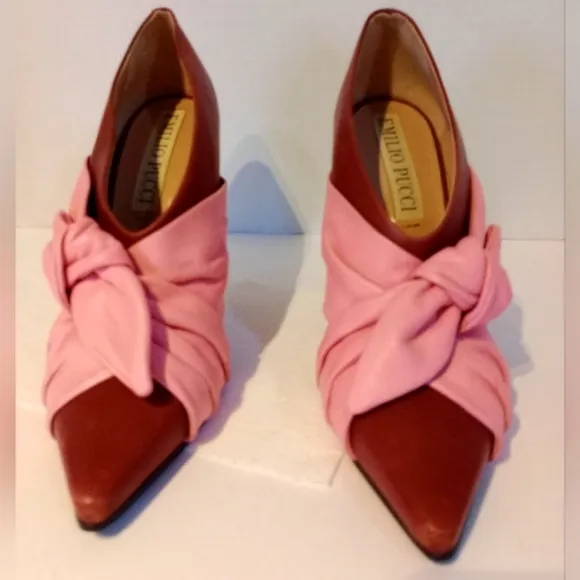 Emilio Pucci Pink &amp; Burgundy Heels Sz.9-9.5