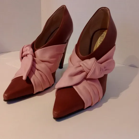 Emilio Pucci Pink &amp; Burgundy Heels Sz.9-9.5
