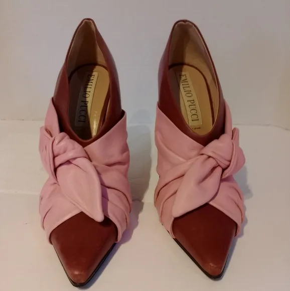 Emilio Pucci Pink &amp; Burgundy Heels Sz.9-9.5