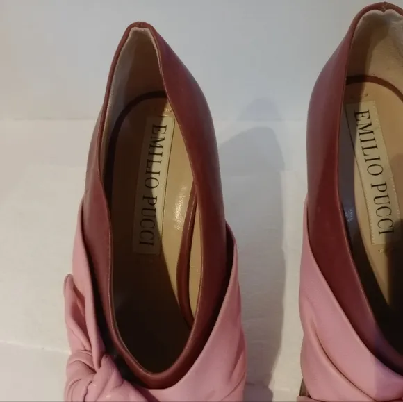 Emilio Pucci Pink &amp; Burgundy Heels Sz.9-9.5