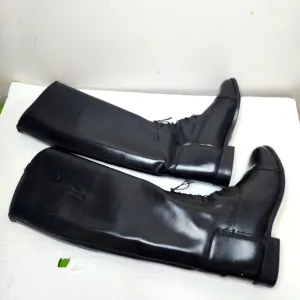 Equestrian 20&quot; Tall Women's Size 9.5R Knee High  Black Leather Riding Boots