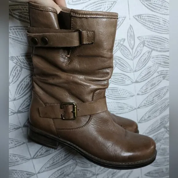 Eric Michael Boots Brown Leather Buckle